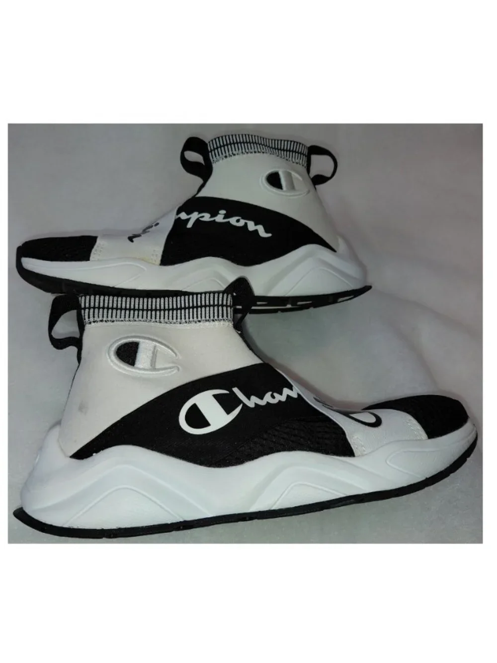Champion Rally Crossover High-Top Slip-on Sneakers Black/White Size 7Y